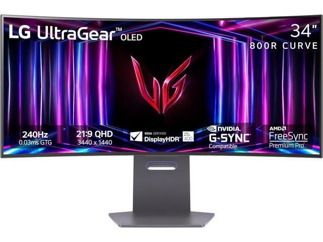 LG 34GS95QE 34" Ultragear OLED Curved Gaming Monitor WQHD 1440p 800R 240Hz 0.03ms AMD FreeSync Premium Pro NVIDIA G-Sync HDMI 2.1 DisplayPort