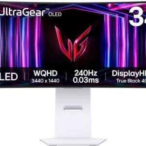 LG 34GS95QE 34" Ultragear OLED Curved Gaming Monitor WQHD 800R 240Hz 0.03ms DisplayHDR True Black 400 AMD FreeSync Premium Pro NVIDIA G-Sync HDMI 2.1