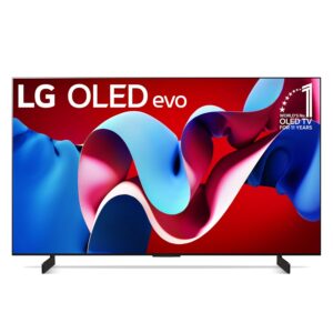 LG 42-Inch C4 OLED evo 4K Smart TV - α9 AI Processor 4K, Alexa Built-in, 144Hz Refresh Rate, HDMI 2.1, G-Sync, FreeSync, VRR, WebOS 24, Dolby Vision, Dolby Atmos (OLED42C4PUA,...