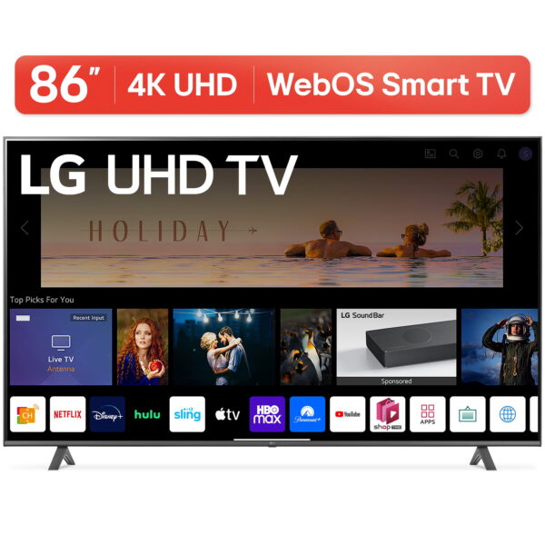 LG 86” 4K UHD Smart TV 120 Hz webOS, 86UQ7070ZUD LG 86” 4K UHD Smart TV 120 Hz webOS, 86UQ7070ZUD