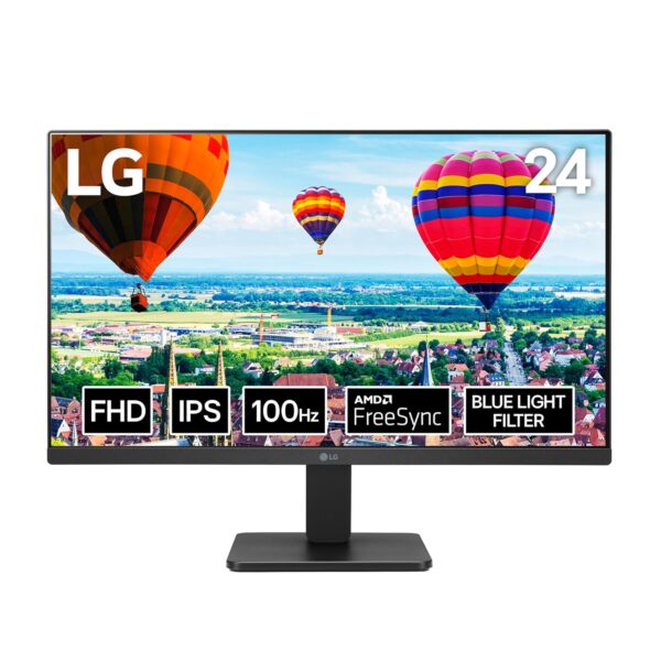 LG FHD Monitor (24MS500) - 23.8" Full HD (1920x1080) IPS Display, 100Hz Refresh Rate, Reader Mode & Flicker Safe, 5ms (GtG) Response time, 3-Side Virtually Borderless Design,...