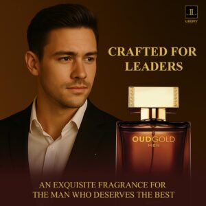 Liberty Oud Perfume for Men, 1.7 Oz Oud Gold Perfumes Long-Lasting Eau de Parfum, Luxury Woody Fragrance for Men, Perfume Spray