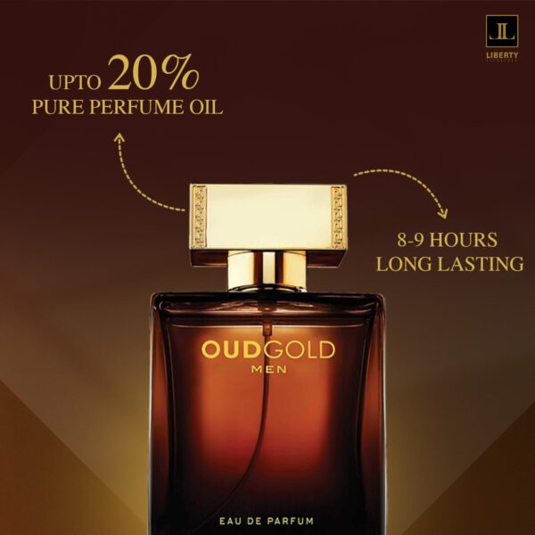 Liberty Oud Perfume for Men, 1.7 Oz Oud Gold Perfumes Long-Lasting Eau de Parfum, Luxury Woody Fragrance for Men, Perfume Spray