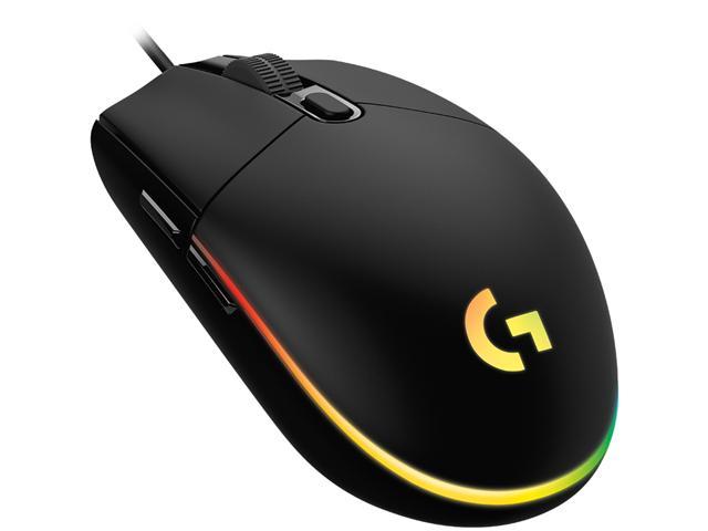 Logitech G203 Wired Gaming Mouse, 8,000 DPI, Rainbow Optical Effect LIGHTSYNC RGB, 6 Programmable Buttons, On-Board Memory, Screen Mapping, PC/Mac