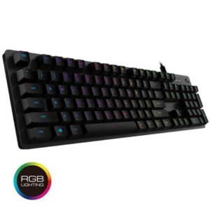 Logitech G512 N-Key Rollover Ergonomic Design, Cool Exterior USB Wired RGB Backlit Linear Shaft Mechanical Gaming Keyboard, Click Like Red