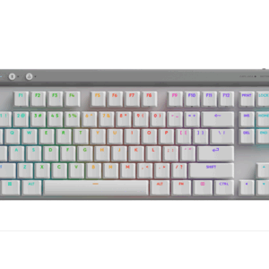 Logitech G515 LIGHTSPEED TKL Low Profile Wireless Gaming Keyboard - GL Red Linear Switches, LIGHTSYNC RGB, Thin Tenkeyless Design, PBT Keycaps - White