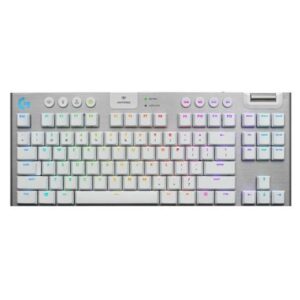 Logitech G913 TKL Lightspeed Wireless Ultra-thin Mechanical Gaming Keyboard, GL-T Brown Switch Low Profile Switch Options, Lightsync RGB, G Key