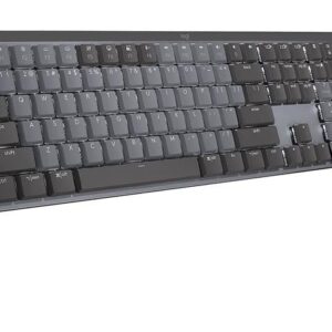 Logitech MX Mechanical Wireless Illuminated Performance Keyboard, Linear Switches, Backlit Keys, Bluetooth, USB-C, macOS, Windows, Linux, iOS,
