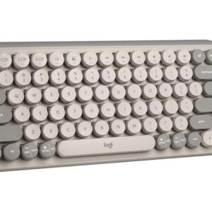 Logitech POP Keys Mechanical Wireless Keyboard with Customizable Emoji Keys, Durable Compact Design, Bluetooth or USB Connectivity, Multi-Device, OS