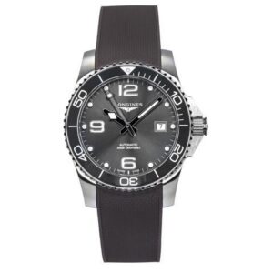 Longines Hydroconquest Grey Automatic Diver's 300M Men's Watch L3.781.4.76.9