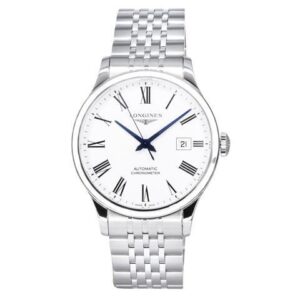Longines Record White Dial Automatic Dress Men's Watch L2.821.4.11.6