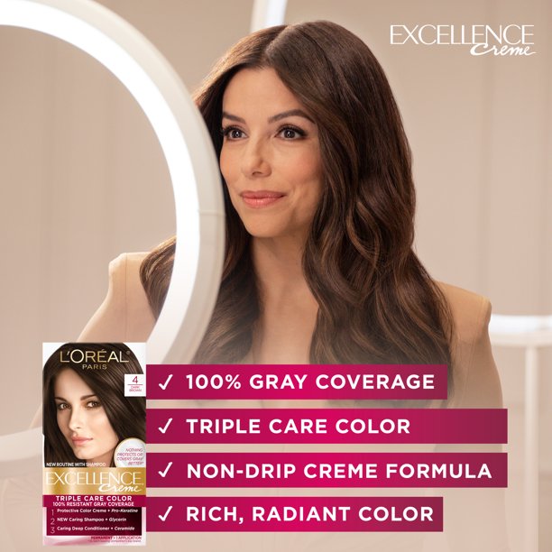 L'Oreal Paris Excellence Creme Permanent Hair Color, 5RB Medium Reddish Brown