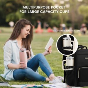 LOVEVOOK Laptop Backpack for Women with Pouch Pocket for Large Capacity Cup,17 Inch Laptop Computer Bag Travel Backpack Purse,Waterproof Work Business Backpack College Teacher...