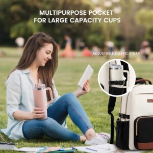 LOVEVOOK Laptop Backpack for Women with Pouch Pocket for Large Capacity Cup,15.6 Inch Laptop Computer Bag Travel Backpack Purse,Waterproof Work Business Backpack College Teacher...