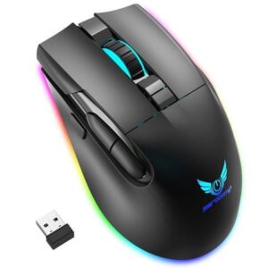Ludus Dominum Rechargeable Wireless Gaming Mouse,large-size ,Ergonomic Hand Grips,4800 DPI,TYPE-C Fast charge,7 Buttons,Fast-Charging,10 millons