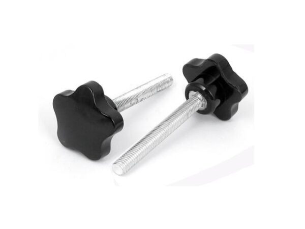 M10x80mm Male Threaded 50mm Plastic Star Head Screw On Type Clamping Knob 2pcs M10x80mm Male Threaded 50mm Plastic Star Head Screw On Type Clamping Knob 2pcs