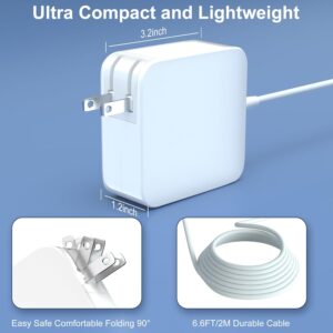 Mac Book Pro Charger, 85W 60W Power Adapter L-Tip for MacBook Pro 13 15 17 Inch Before Mid 2012, 6.6FT MacBook Cable