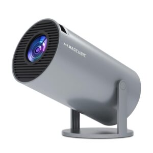 Magcubic Projector 4K with WiFi and Bluetooth, Mini Portable Proyector with Auto Keystone, Outdoor Movie for Bedroom, 200 ANSI, 180 Degree Rotation, Built-in Apps Android 11...