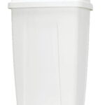 Mainstays 13 Gallon Trash Can, Plastic Swing Top Kitchen Trash Can, White