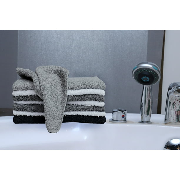 Mainstays 18-Pack Washcloth Bundle, Grey Multi