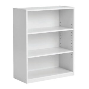 Mainstays 3-Shelf Bookcase with Adjustable Shelves, White