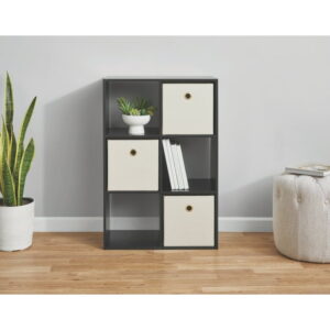 Mainstays 6 Cube Storage Organizer, Black