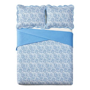Mainstays Blue Fern 3-Piece Quilt Set,Full/Queen