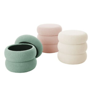 Mainstays Boucle Cloud Storage Ottoman, Sage