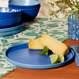 Mainstays by Becky G. & Alejandra Bamboo Melamine Dinner Plate, Blue