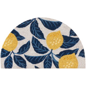 Mainstays by Becky G. & Alejandra Coir Outdoor Mat, Lemon & Blue, 18" x 30"