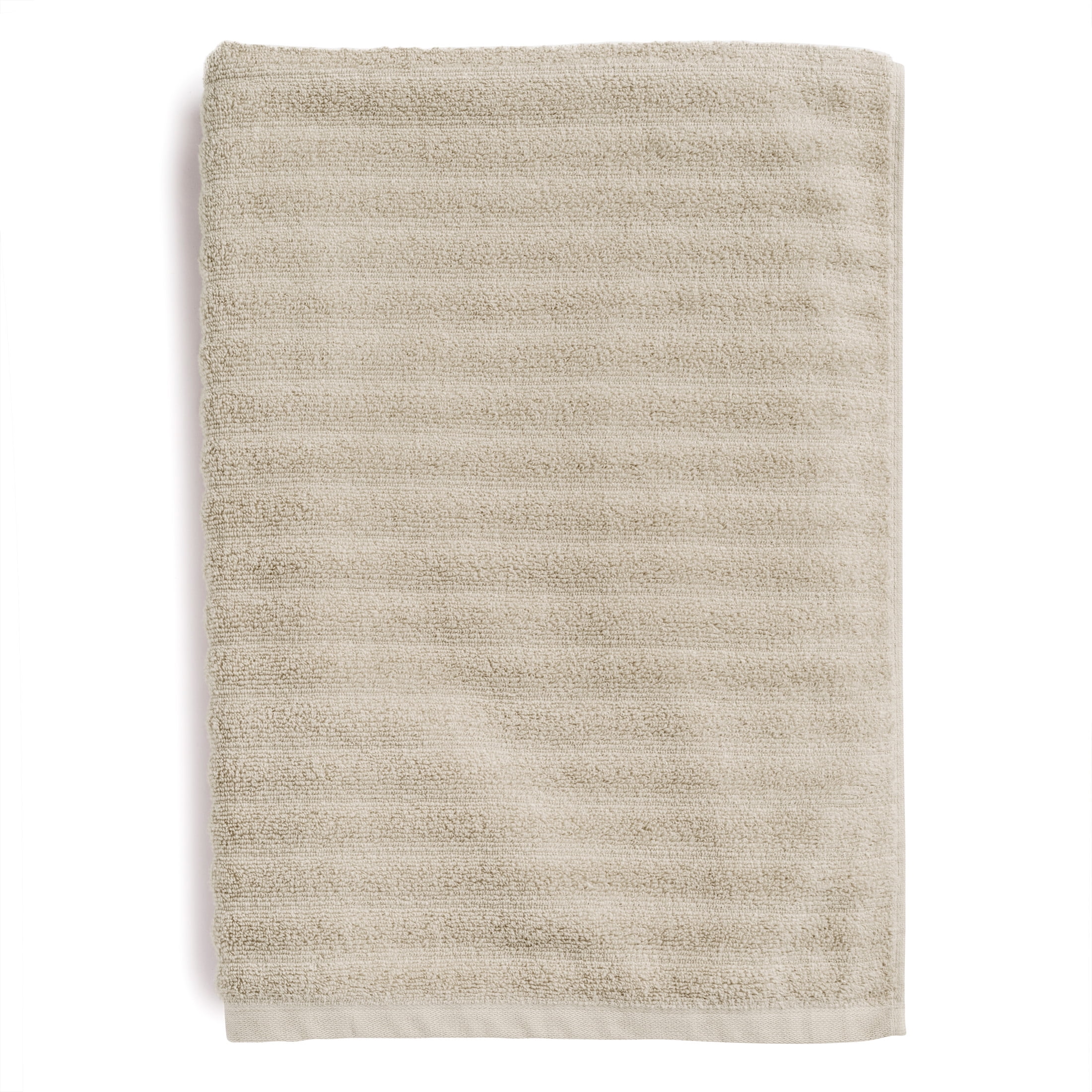 Mainstays Performance Textured Bath Sheet, 30" x 62", Papyrus Beige