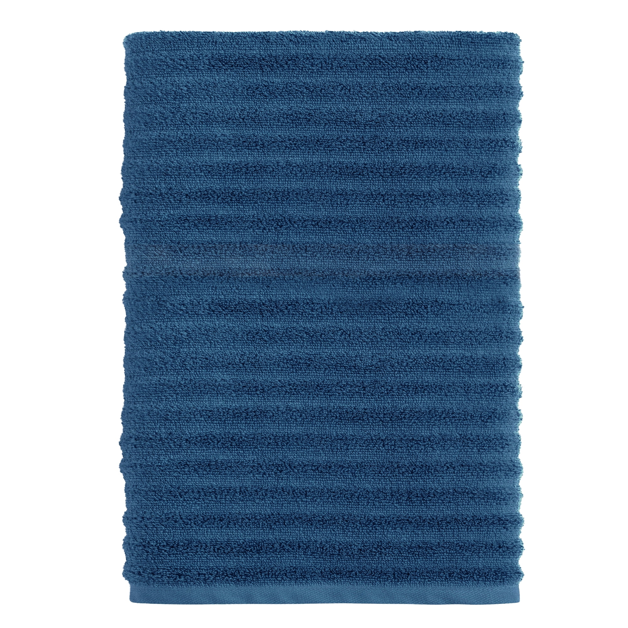 Mainstays Performance Textured Bath Sheet, 62" X 30", Indigo
