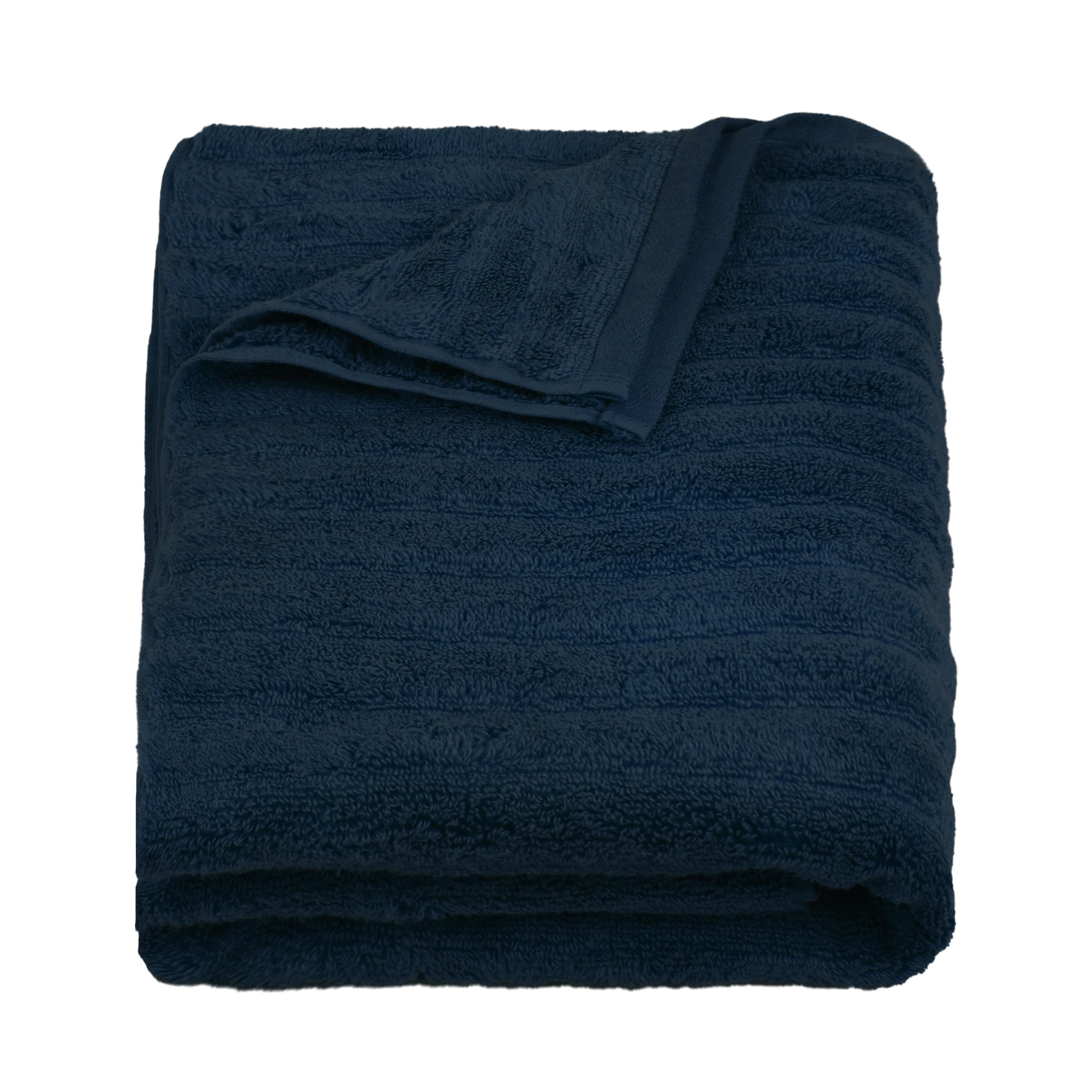 Mainstays Performance Textured Bath Sheet, 62" X 30", Washed Indigo