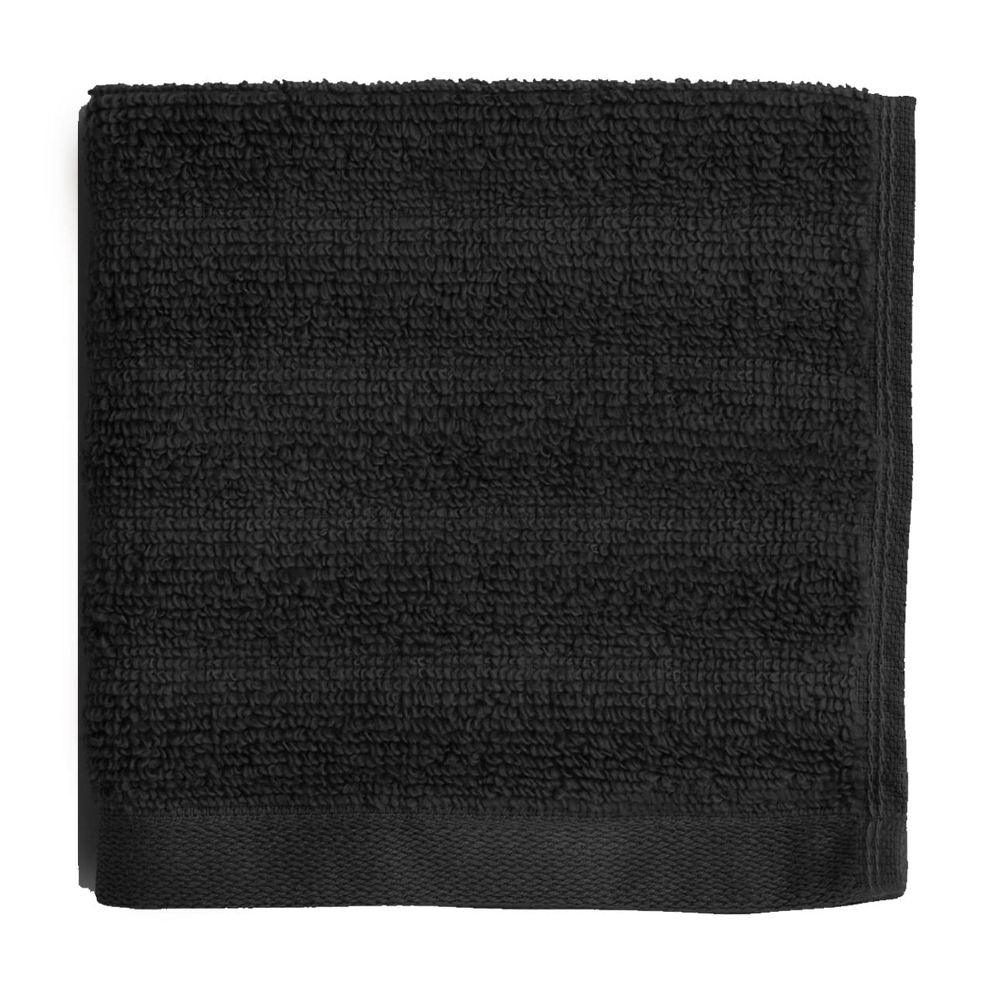 Mainstays Performance Textured Washcloth, 12" x 12", Black