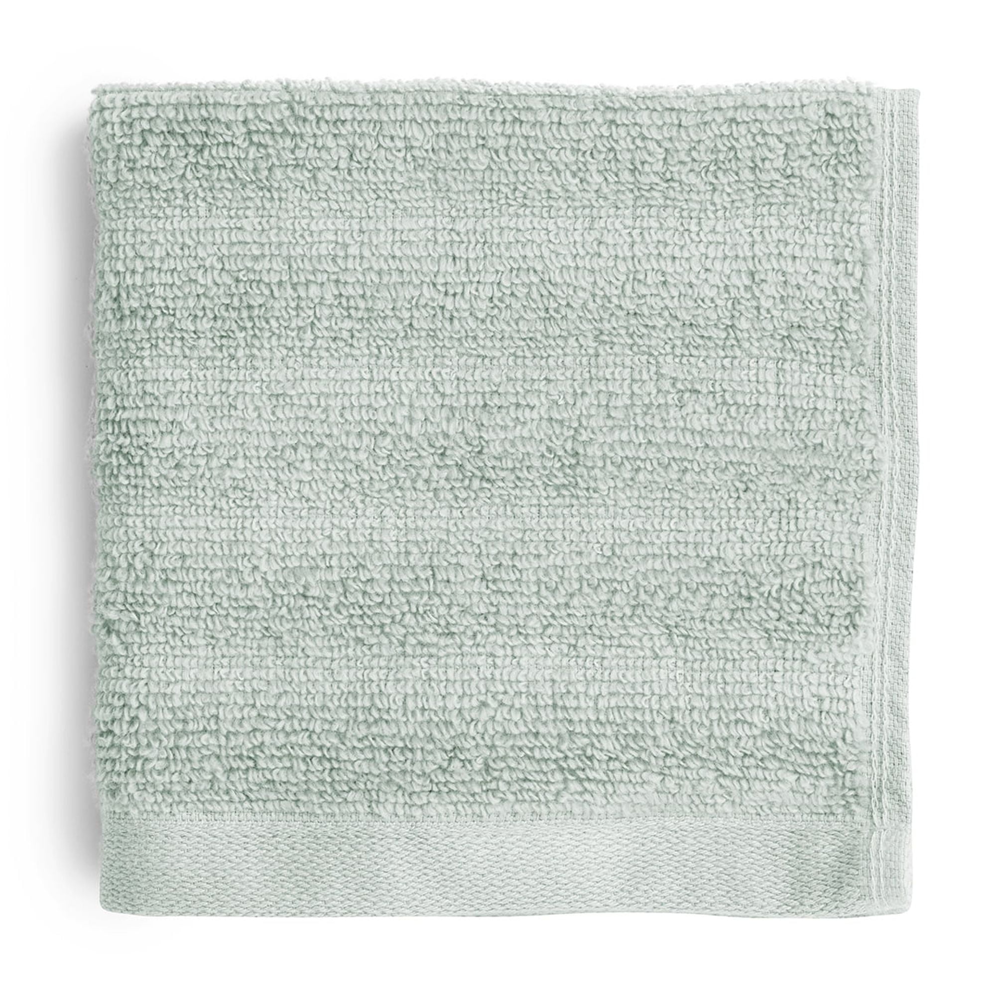 Mainstays Performance Textured Washcloth, 12" x 12", Soft Sea