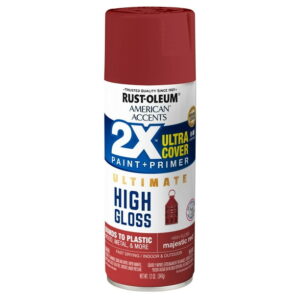 Majestic Red, Rust-Oleum American Accents 2X Ultra High Gloss Spray Paint- 12 oz, 6 Pack