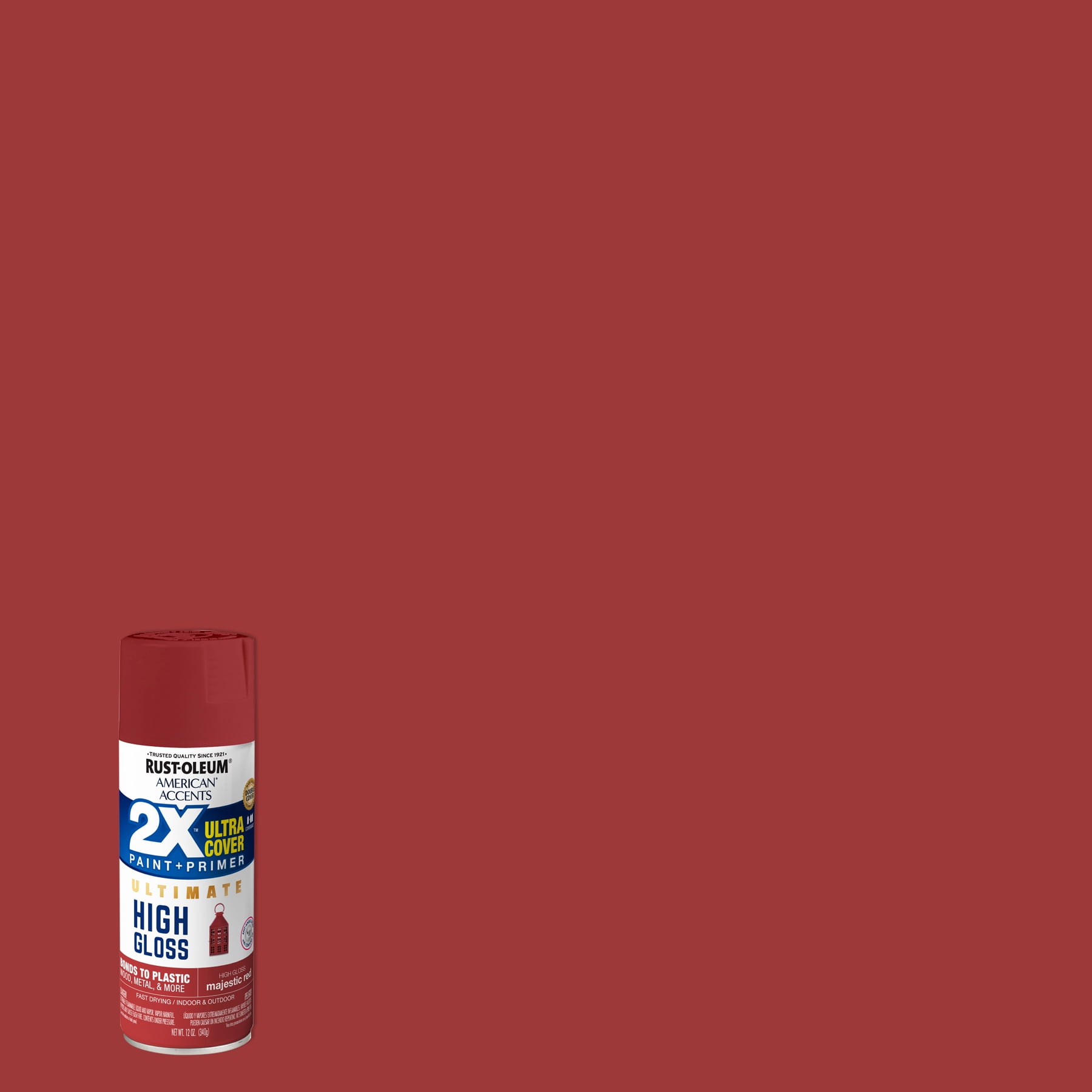 Majestic Red, Rust-Oleum American Accents 2X Ultra High Gloss Spray Paint- 12 oz, 6 Pack