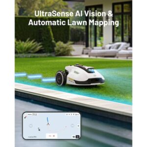 MAMMOTION YUKA 3000 12.6 in. Robot Lawn Mower (1 Acre) with AI Obstacle Avoidance and Multi-Zone Management YUKA 3000