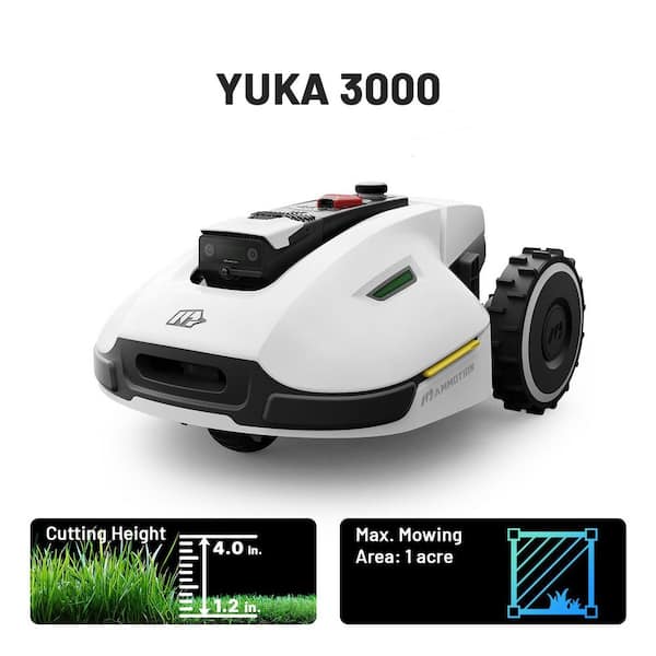 MAMMOTION YUKA 3000 12.6 in. Robot Lawn Mower (1 Acre) with AI Obstacle Avoidance and Multi-Zone Management YUKA 3000