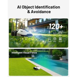 MAMMOTION YUKA 3000 12.6 in. Robot Lawn Mower (1 Acre) with AI Obstacle Avoidance and Multi-Zone Management YUKA 3000