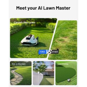 MAMMOTION YUKA 3000 12.6 in. Robot Lawn Mower (1 Acre) with AI Obstacle Avoidance and Multi-Zone Management YUKA 3000