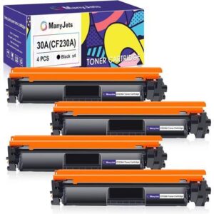 ManyJets 30A CF230A Compatible Toner Cartridge Replacement for HP 30A CF230A 30X CF230X Work with HP Pro MFP M227fdw M227sdn M227fdn M203dw M203d