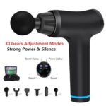 Massage Gun Cordless Rechargeable Muscle Stimulator Deep Tissue Massager Device Body Relaxation Slimming Shaping Pain Relief with 6 Heads