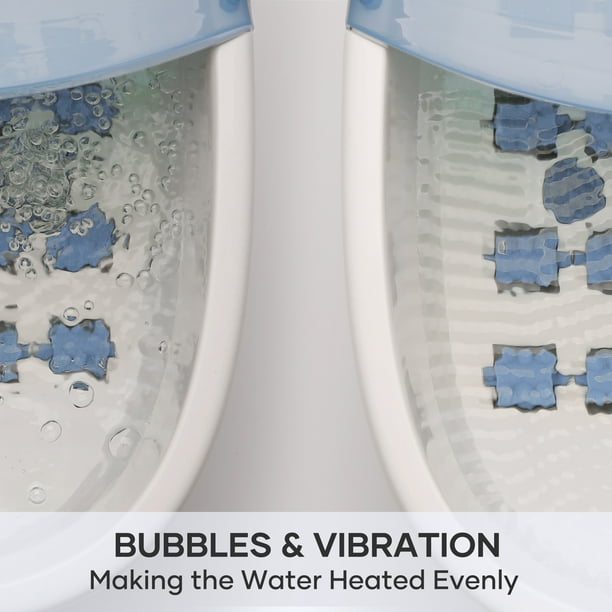 MaxKare Foot Spa Bath Massager with Heat, Bubbles, and Vibration for Soothe and Comfort Feet, Blue