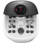 MaxKare Foot Spa Bath Massager with Heat, Bubbles, and Vibration for Soothe and Comfort Feet, Black