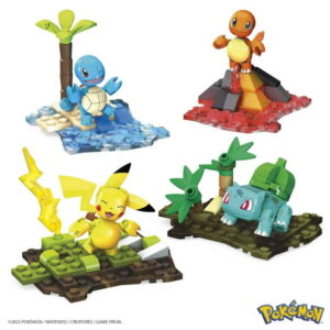 MEGA Pokémon Building Toy Kit Kanto Region Team with 4 Figures (130 Pieces), Ages 8 and up, Plastic