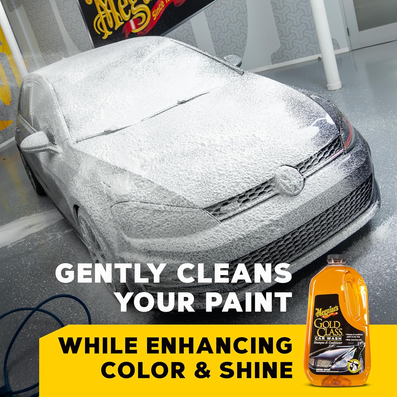 Meguiar's Gold Class Car Wash, Ultra-Rich Foam Soap and Conditioner Cleans and Removes Surface Contaminants and Conditions in One Easy Step, Perfect for Use In Foam Cannon or...