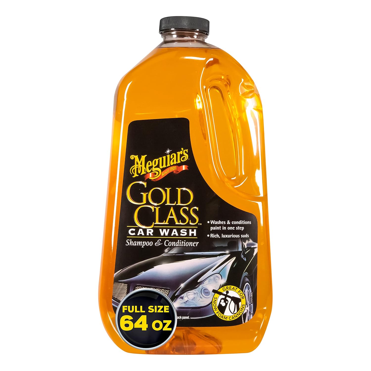 Meguiar's Gold Class Car Wash, Ultra-Rich Foam Soap and Conditioner Cleans and Removes Surface Contaminants and Conditions in One Easy Step, Perfect for Use In Foam Cannon or...