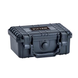 MEIJIA Portable All Weather Waterproof Protective Hard Case,Camera Case with Customizable Fit Foam, Fit use of Drones, Cameras, Equipments, 8.12"x6.56"x3.56" (Black)