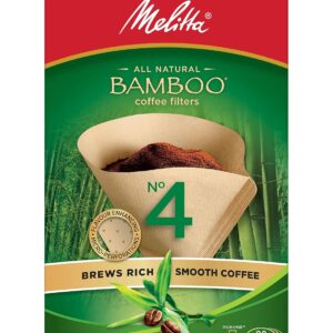 Melitta 625000 Bamboo Super Premium Coffee Filters, Green - 80 Count